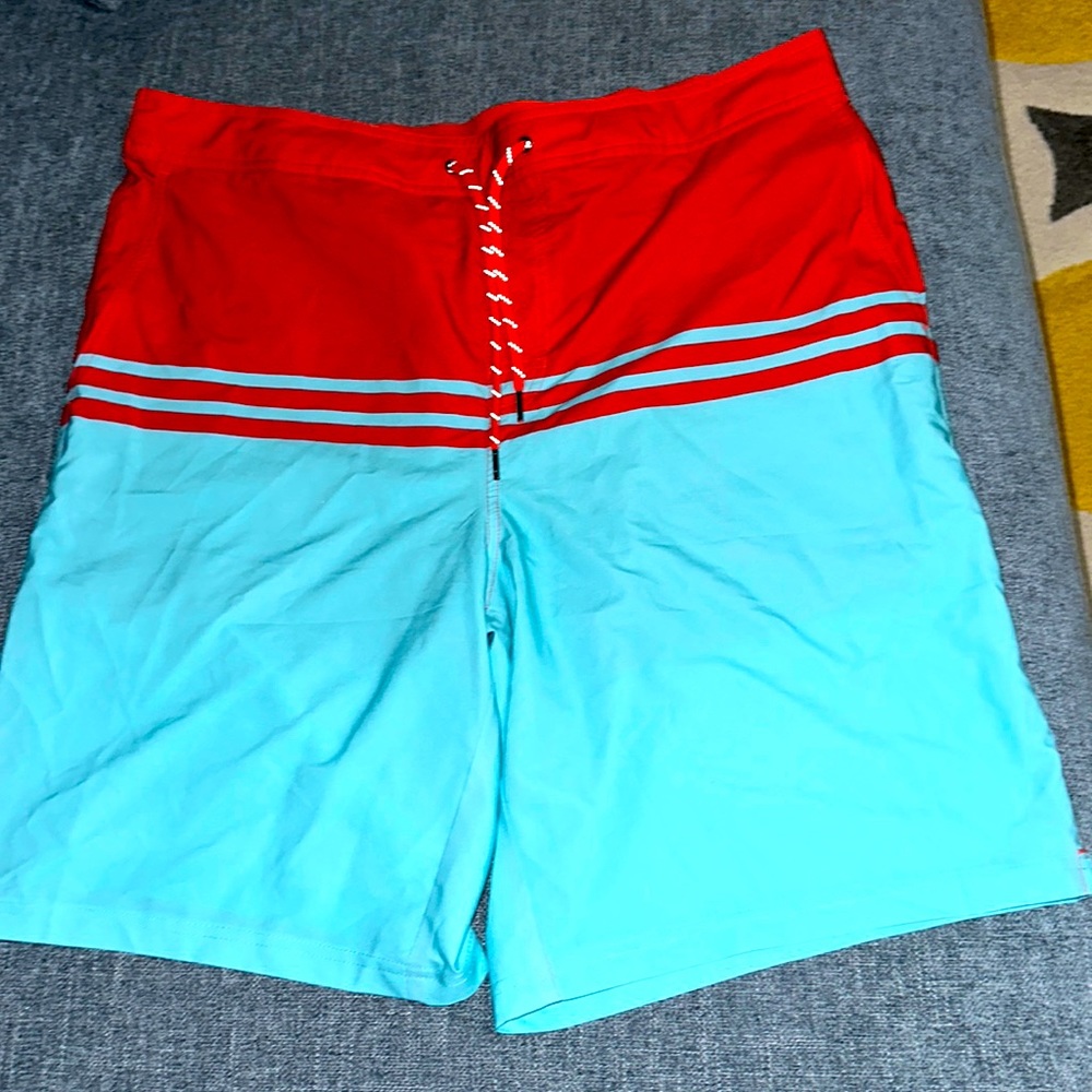 Fair Harbor board shorts like new size 3XL red and light blue